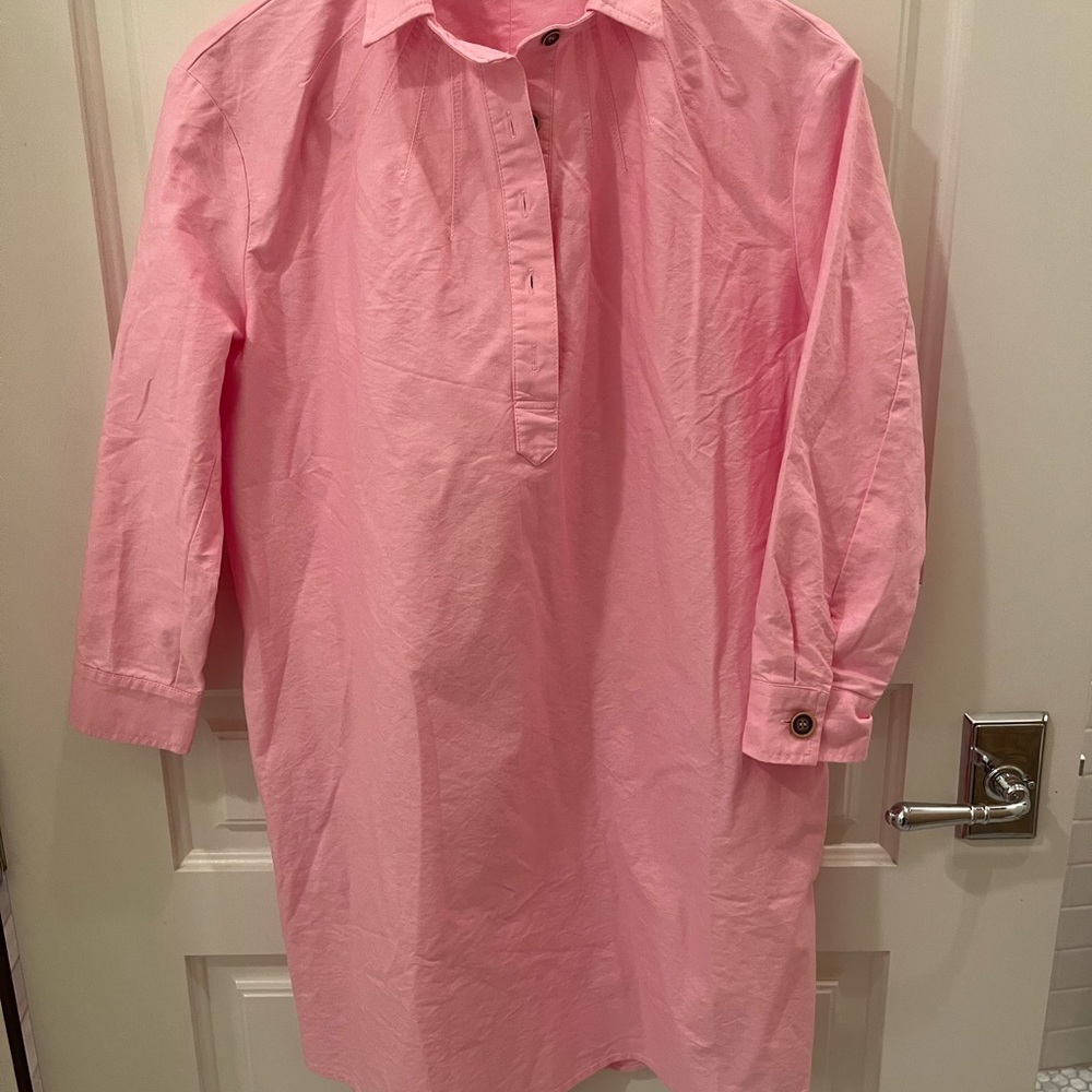 Tuckernuck Pomander Place Pink Shirt Dress